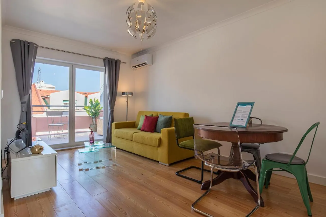 Lovelystay - Sunny 1Bdr Apartment W/Terrace Lisbon 0*,  Portugal